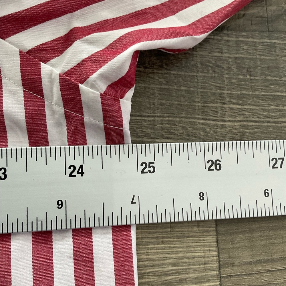 NWT Harvard Pennington & Bailes Button Down Shirt Men’s LARGE Red White Striped - Picture 8 of 10